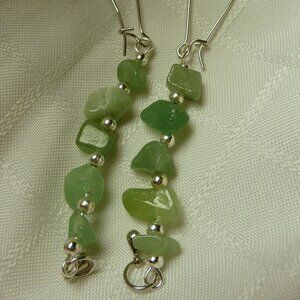 No1811 Handmade earrings with polished stones